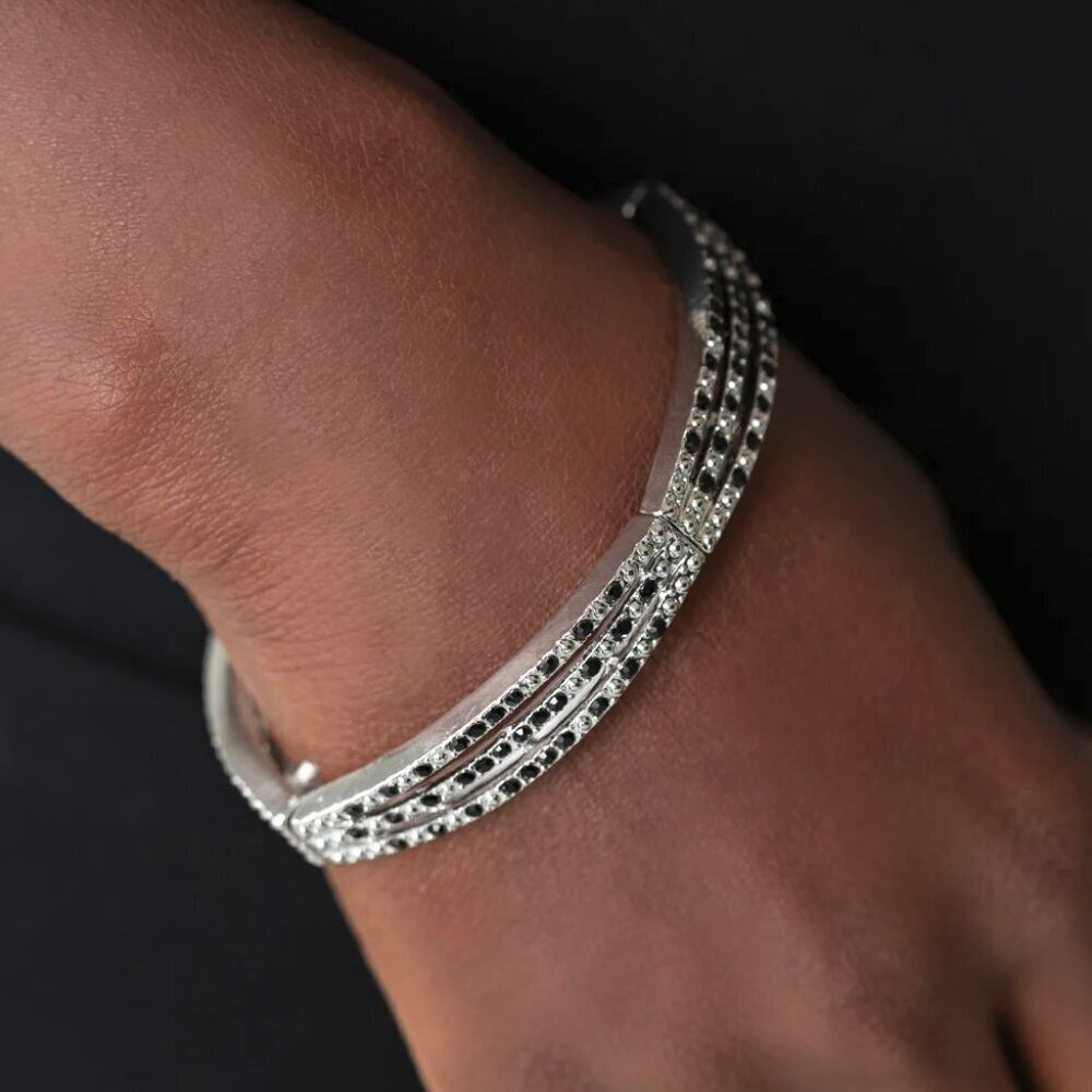 Paparazzi Jewelry - Suburban Scene - Black Bracelet - Vintage